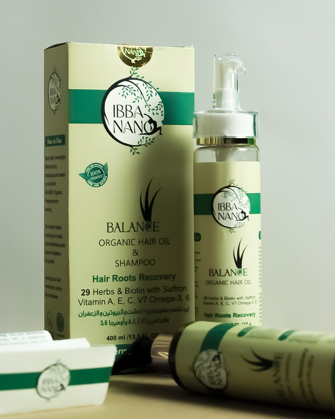 Ibbanano Organic Hair Oil – 400ml (Free Organic Shampoo Included)